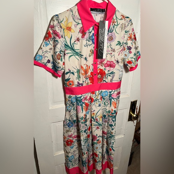 Dalia Macphee | Dresses | Dalia Macphee Floral Dress Nwt | Poshmark